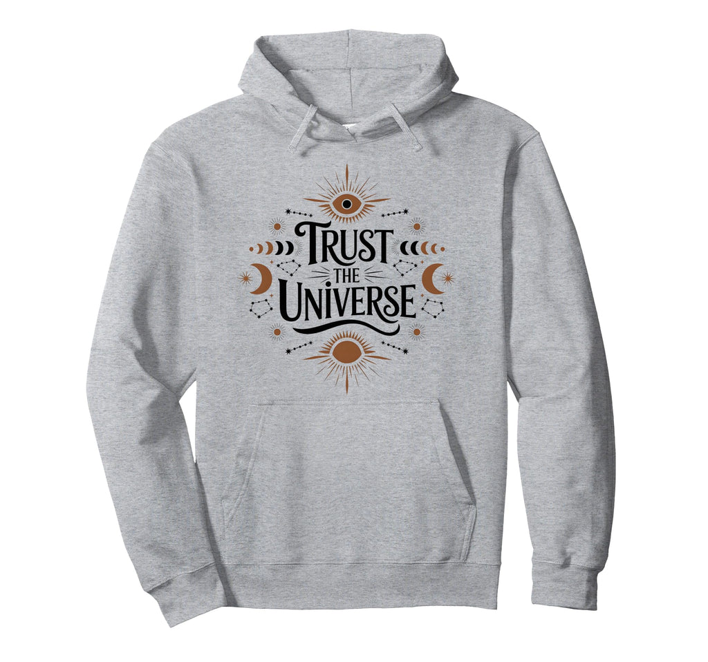 Trust Universe Celestial Boho Energy Hoodie - Fun Novelty Design for Adults - T-Shirt, Sweatshirt, Hoodie