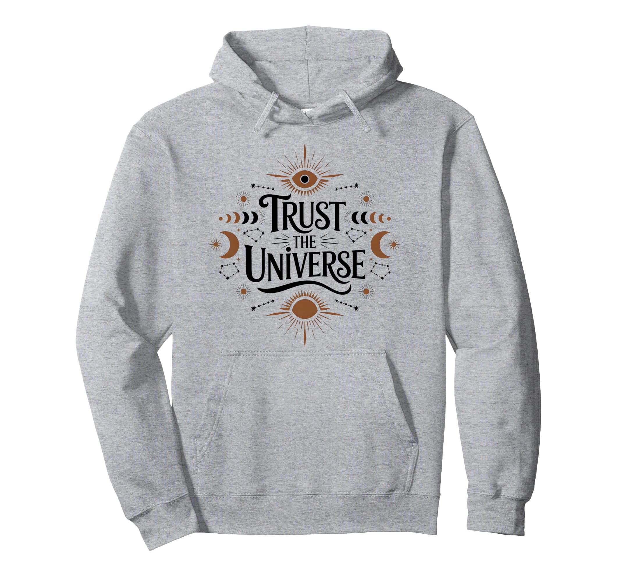 Trust Universe Celestial Boho Energy Hoodie - Fun Novelty Design for Adults - T-Shirt, Sweatshirt, Hoodie