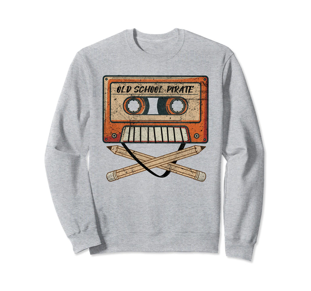 80S Old School Pirate Audio Sweatshirt - Aesthetic Graphic for Adults - T-Shirt, Sweatshirt, Hoodie