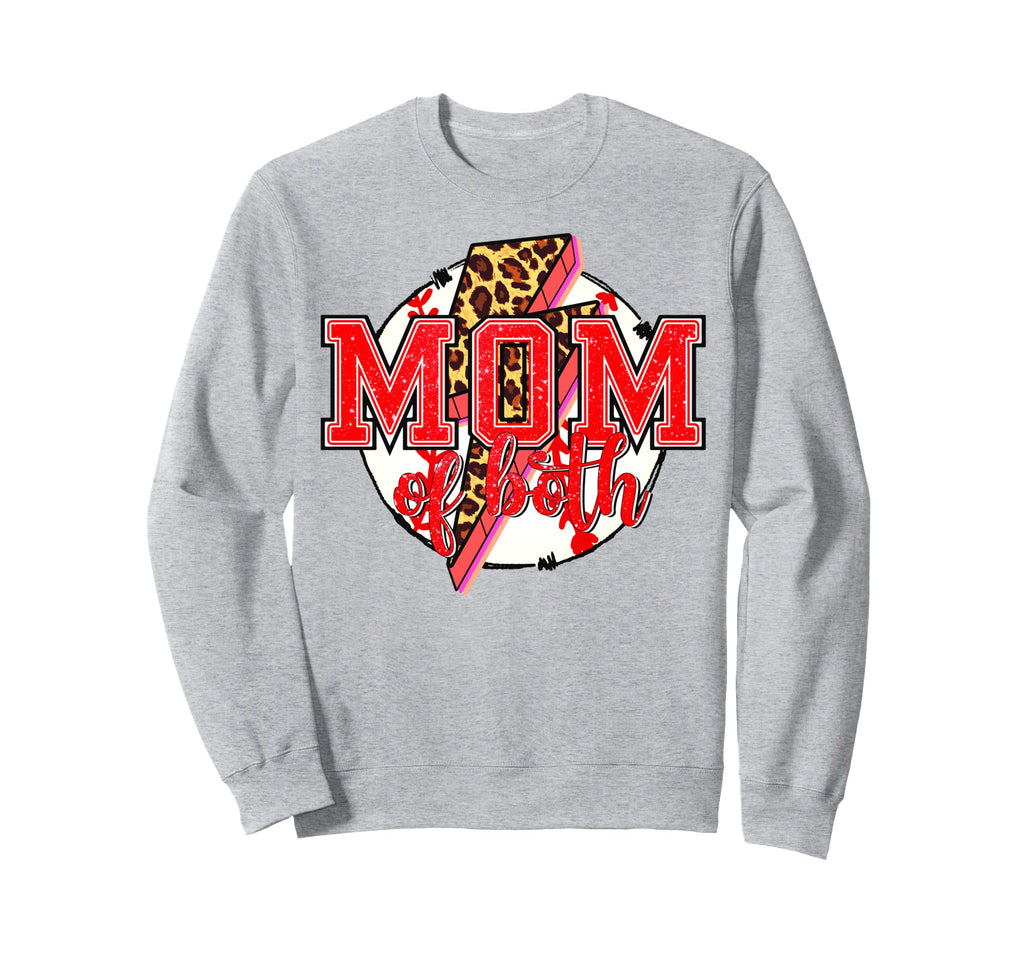 Mom Both Baseball Mama Softball Sweatshirt - Aesthetic Graphic Unisex - T-Shirt, Sweatshirt, Hoodie