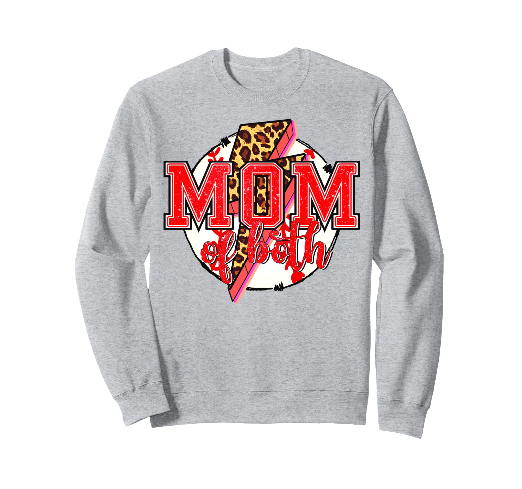 Mom Both Baseball Mama Softball Sweatshirt - Aesthetic Graphic Unisex - T-Shirt, Sweatshirt, Hoodie
