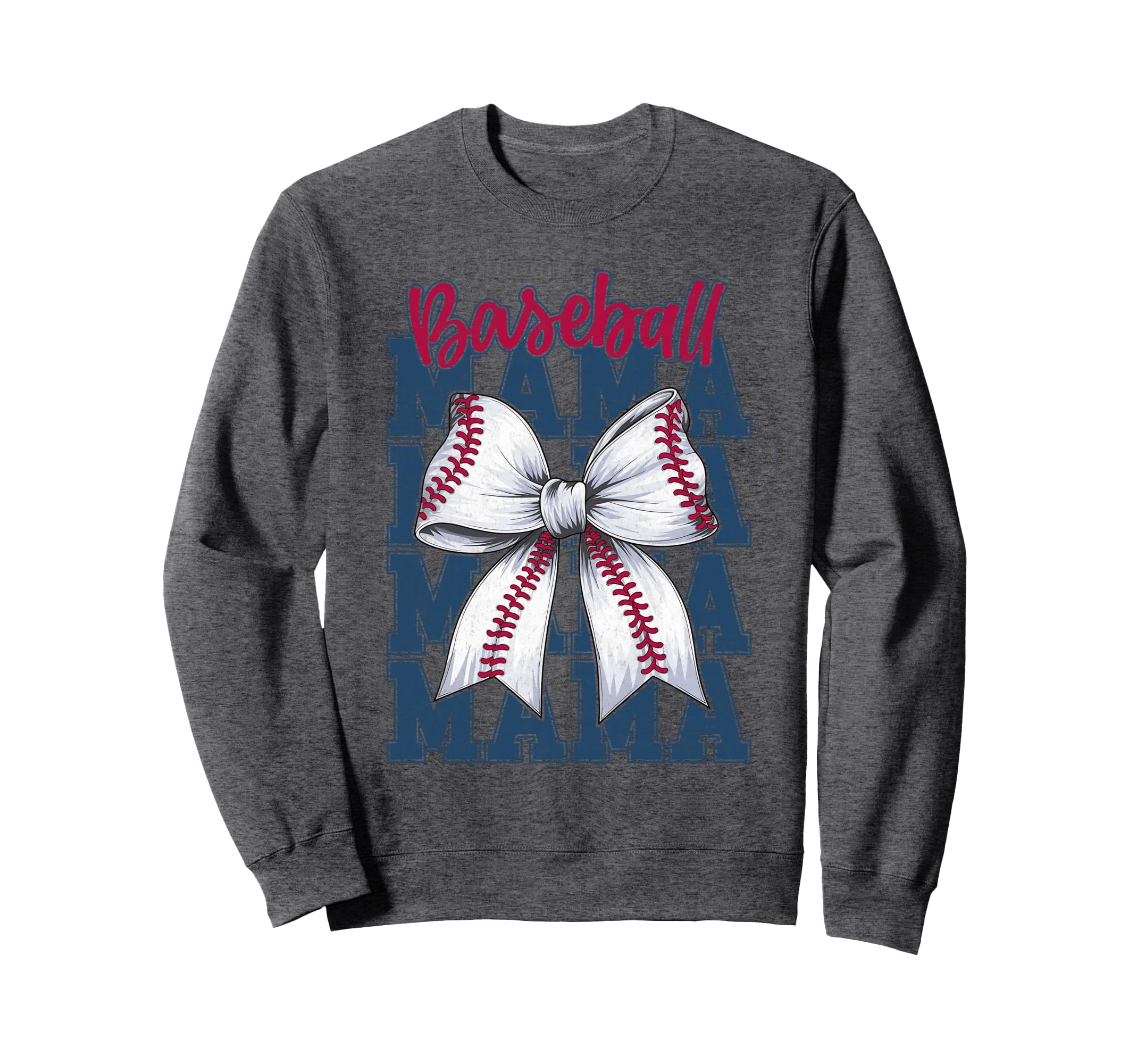 Baseball Mama Coquette Bow Game Day Sweatshirt - Novelty Apparel Unisex - T-Shirt, Sweatshirt, Hoodie