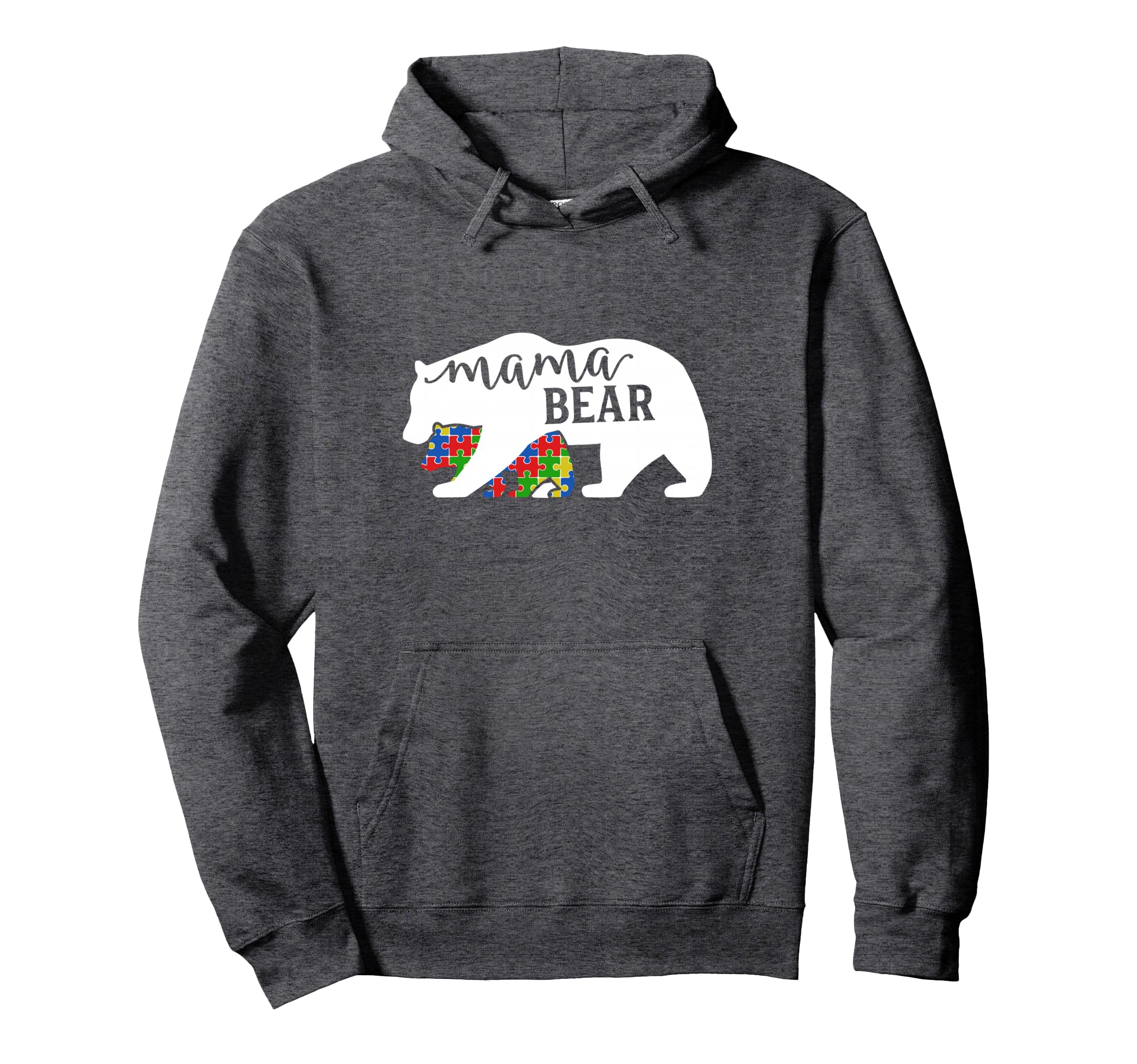 Mom Mama Bear Autism Awareness Month Hoodie - Minimalist Print Unisex - T-Shirt, Sweatshirt, Hoodie
