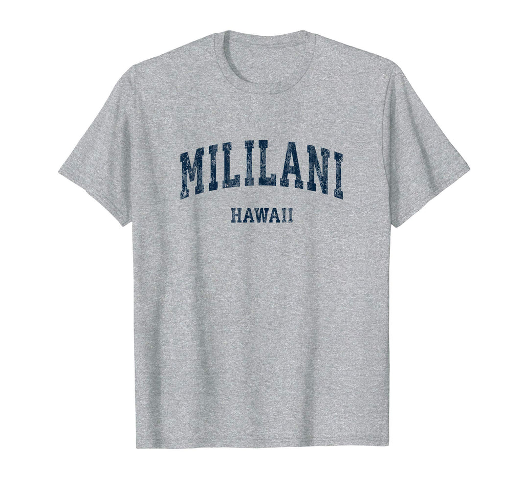 Mililani Hawaii Hi Varsity Sports Navy T-Shirt - Graphic Print for Adults - T-Shirt, Sweatshirt, Hoodie