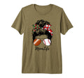 Football Mom Baseball Mom Life Messy Bun T-Shirt - Streetwear Style Unisex - T-Shirt, Sweatshirt, Hoodie