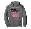 Funny Supportive Mom Baseball Player Hoodie - Unique Graphic for Adults - T-Shirt, Sweatshirt, Hoodie