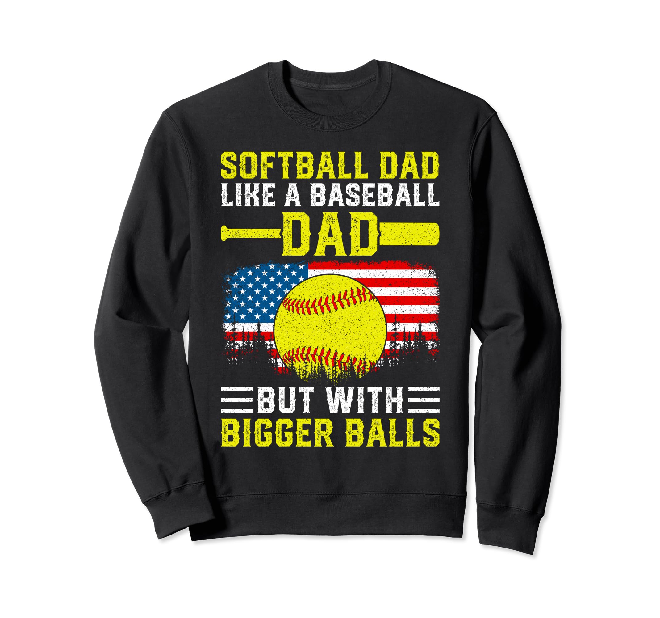 Softball Dad Like Baseball Dad Sweatshirt - Minimalist Print for Adults - T-Shirt, Sweatshirt, Hoodie