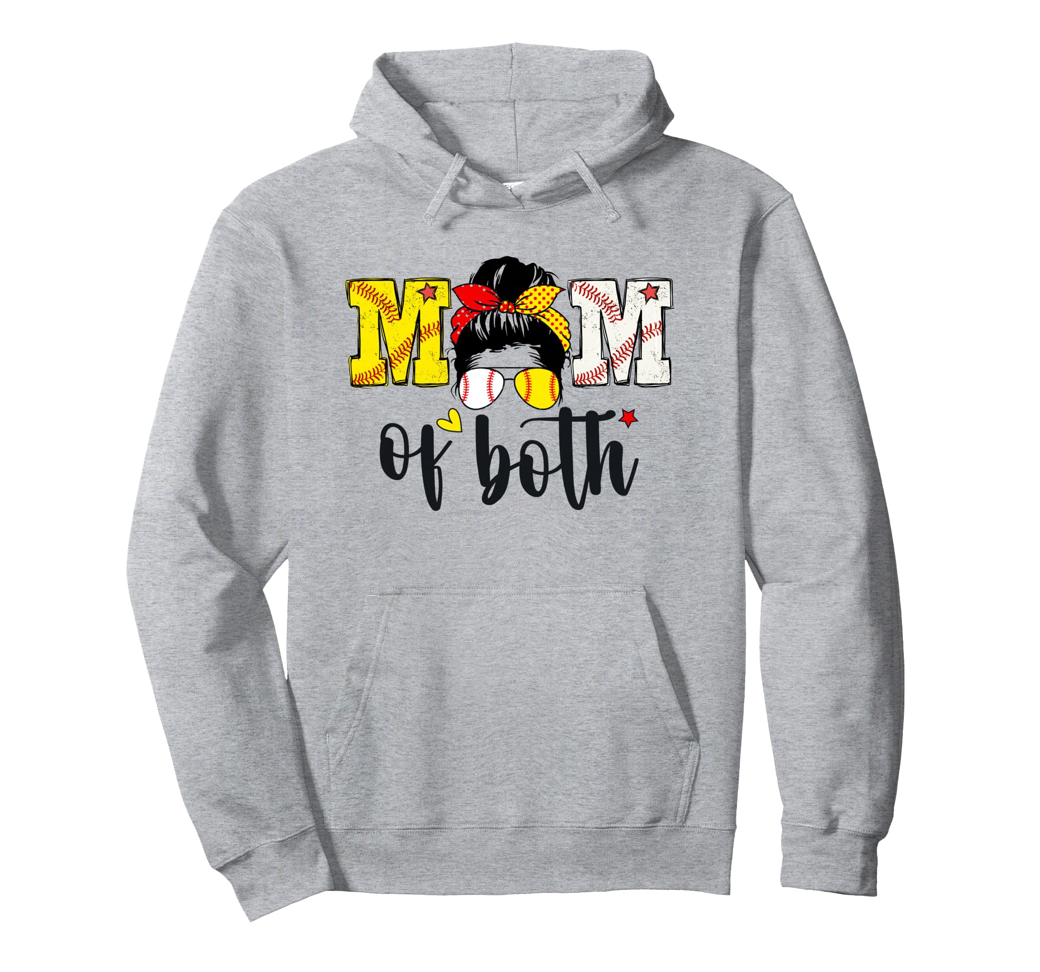 Mom Both Baseball Softball Sweatshirt - Minimalist Print Men Women - T-Shirt, Sweatshirt, Hoodie