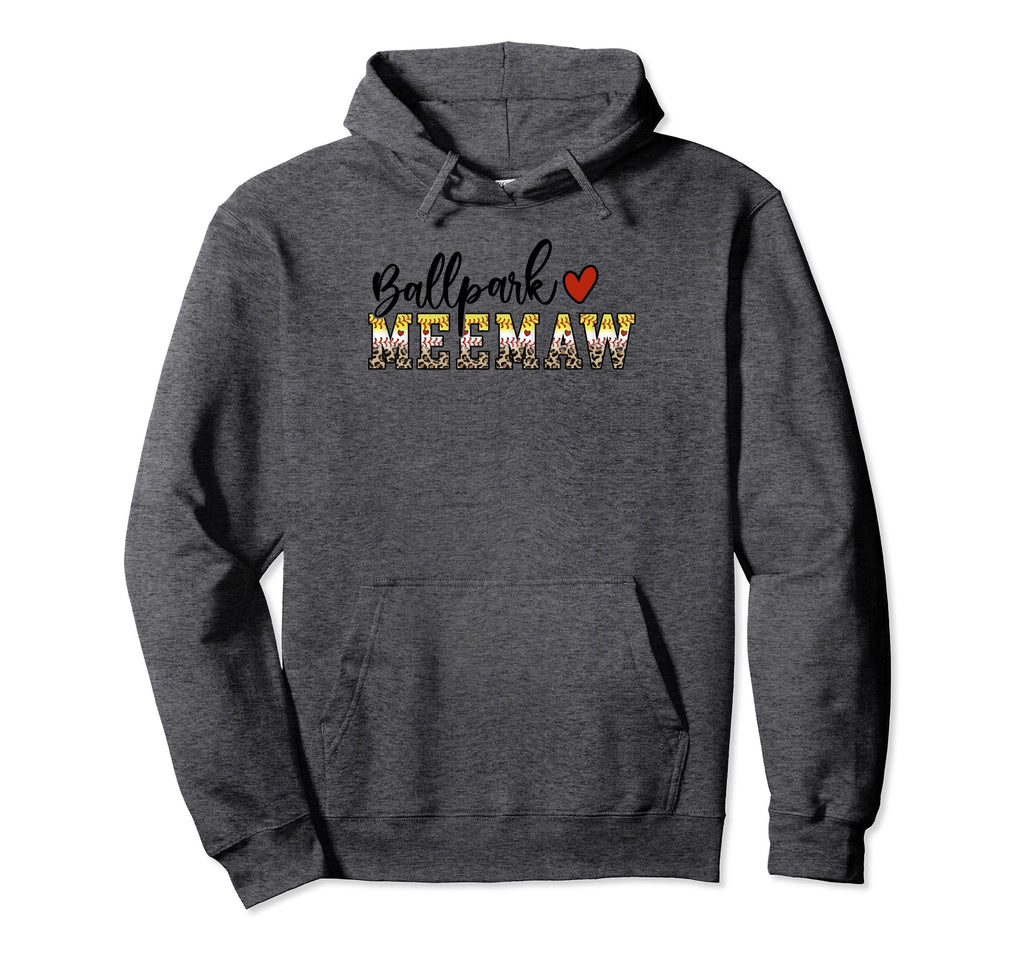 Ballpark Meemaw Baseball Softball Mom Hoodie - Minimalist Print Men Women - T-Shirt, Sweatshirt, Hoodie
