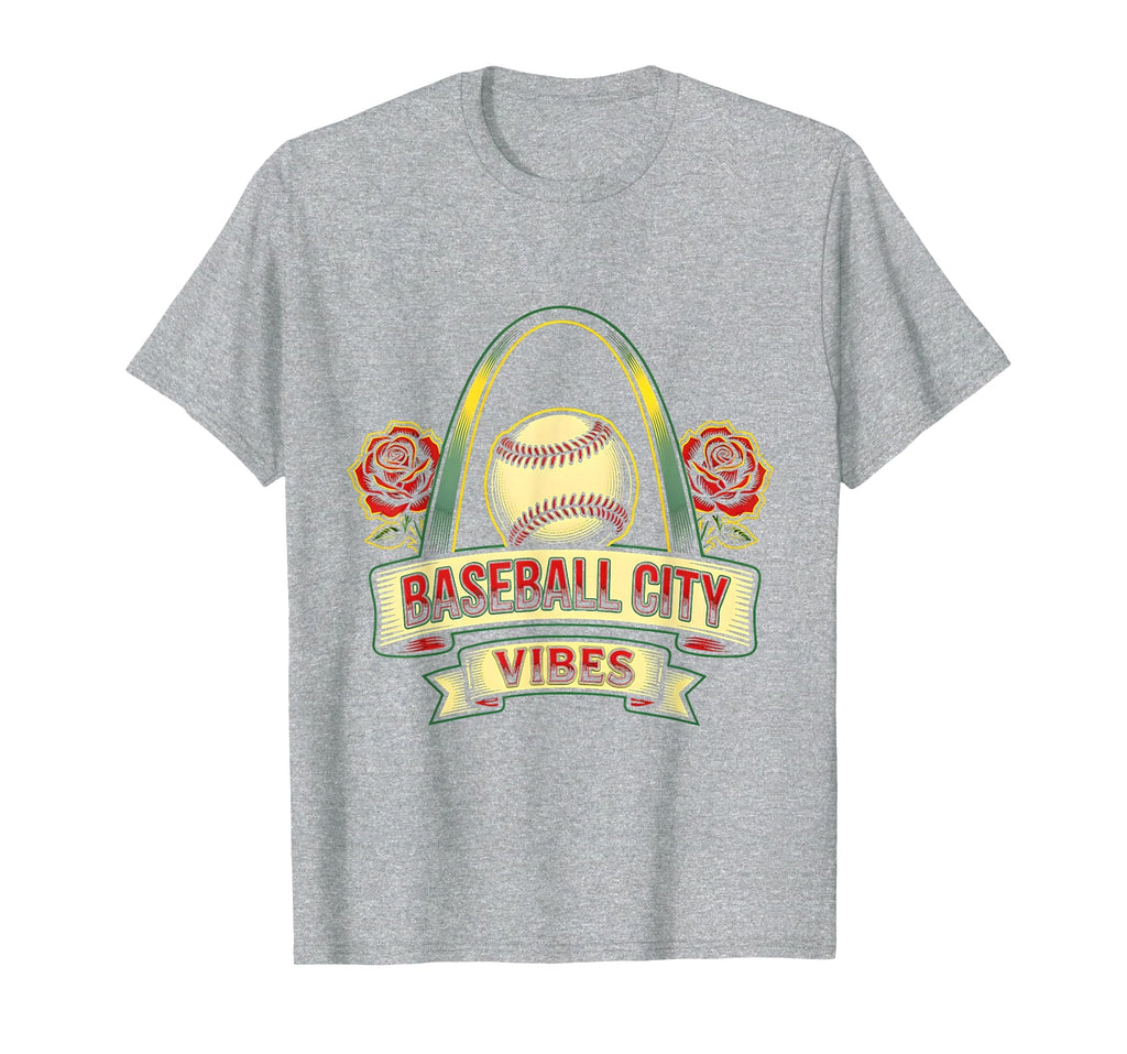 St Louis Baseball City Vibes T-Shirt - Aesthetic Graphic Men Women - T-Shirt, Sweatshirt, Hoodie