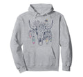 Bull Boho Western Rodeo Statement Hoodie - Custom Art Print for Adults - T-Shirt, Sweatshirt, Hoodie