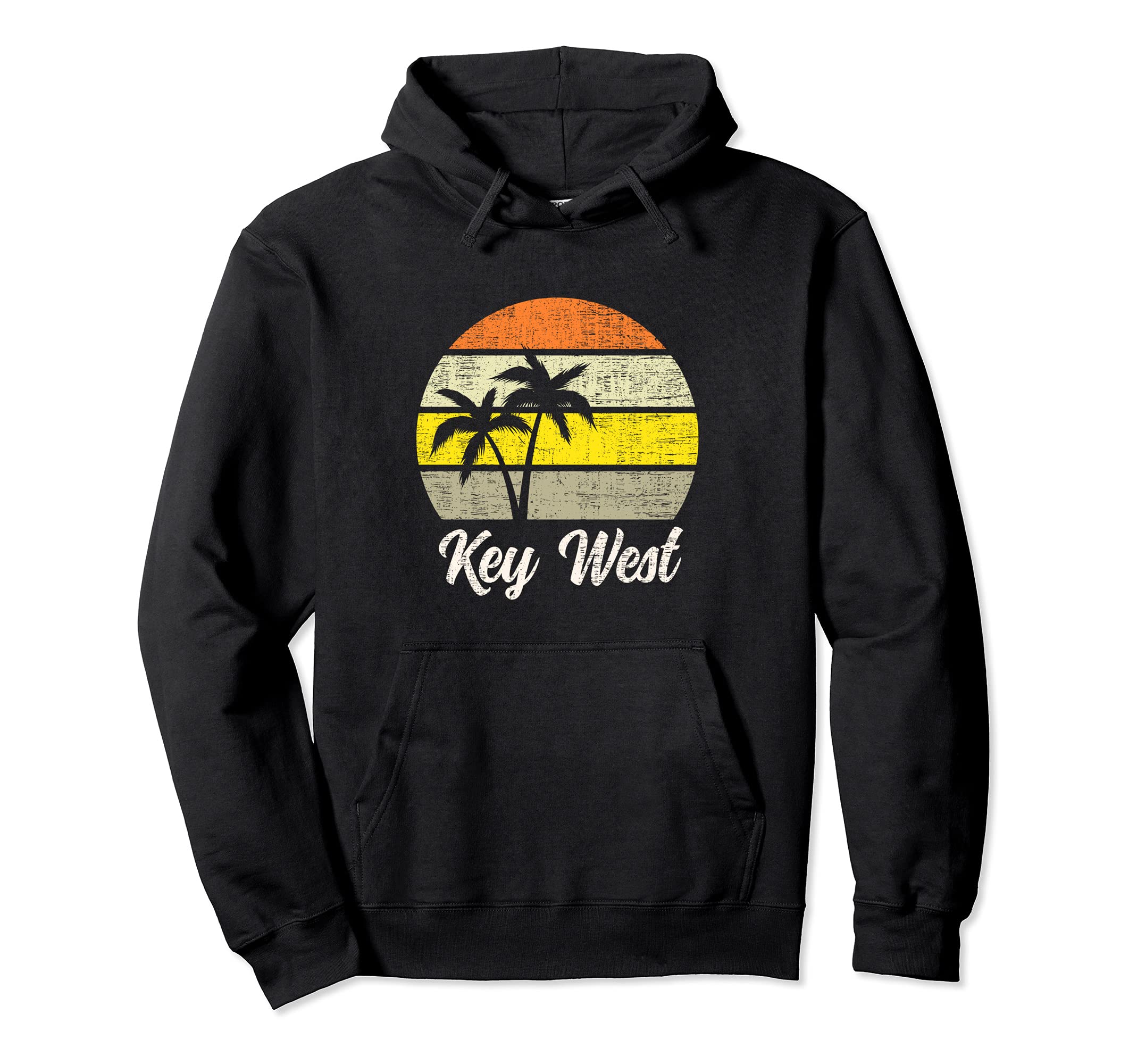 Key West 70S Love Florida Surf Sunset Hoodie - Graphic Print Unisex - T-Shirt, Sweatshirt, Hoodie