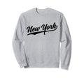 New York Ny 70S Sports Swoosh Black Text Sweatshirt - Unique Graphic Unisex - T-Shirt, Sweatshirt, Hoodie
