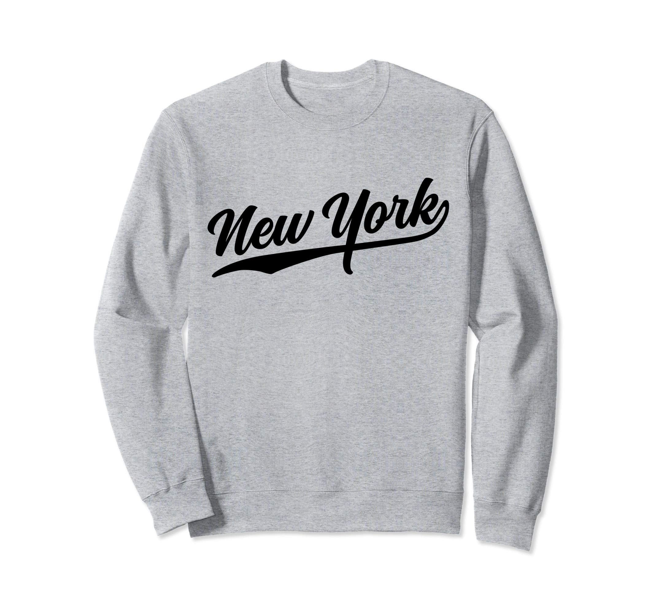 New York Ny 70S Sports Swoosh Black Text Sweatshirt - Unique Graphic Unisex - T-Shirt, Sweatshirt, Hoodie
