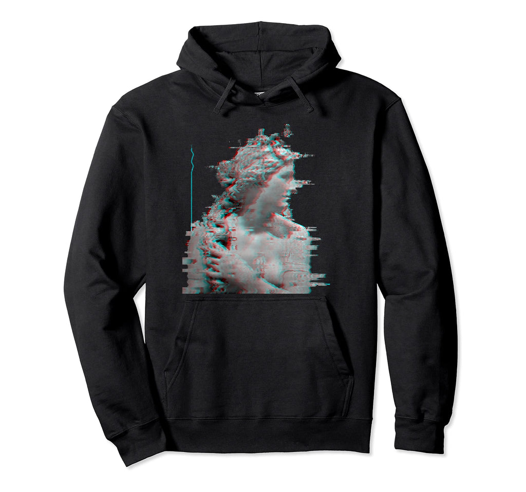 Vaporwave Glitch Art Aesthetic 80S 90S Hoodie - Novelty Apparel for Adults - T-Shirt, Sweatshirt, Hoodie