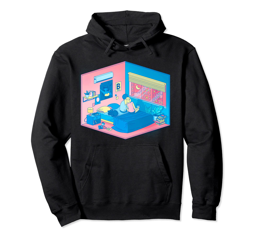 Isometric Couple Pastel Goth Aesthetic Hoodie - Trendy Graphic Unisex - T-Shirt, Sweatshirt, Hoodie