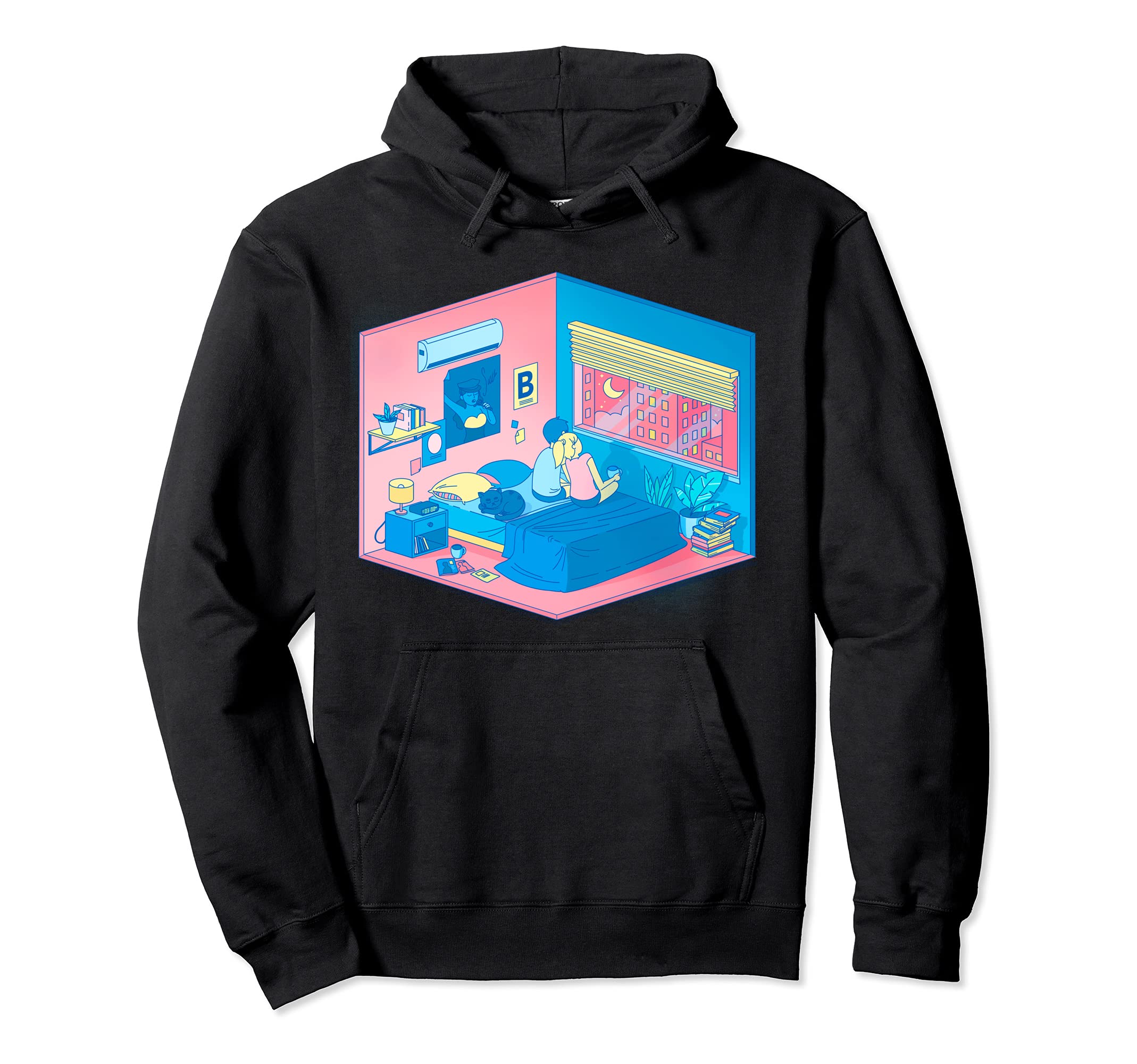 Isometric Couple Pastel Goth Aesthetic Hoodie - Trendy Graphic Unisex - T-Shirt, Sweatshirt, Hoodie