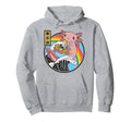 Axolotl Eating Ramen Kanagawa Wave Hoodie - Unique Graphic for Adults - T-Shirt, Sweatshirt, Hoodie