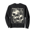 Skull Roses Mycologist Art Sweatshirt - Aesthetic Graphic for Adults - T-Shirt, Sweatshirt, Hoodie