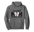 Baseball Mom Coquette Bow Mothers Day Hoodie - Streetwear Style Unisex - T-Shirt, Sweatshirt, Hoodie