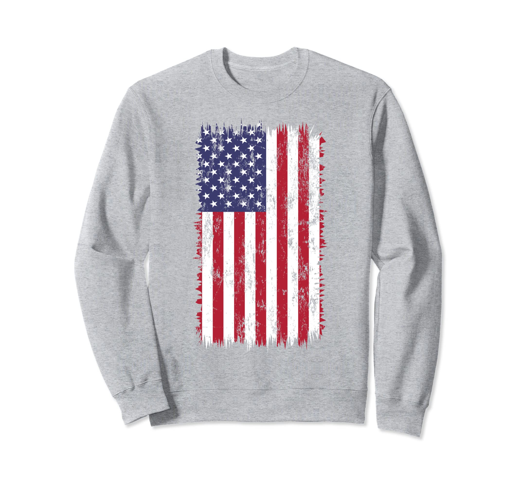 Distressed American Flag Sweatshirt - Casual Everyday Wear Unisex - T-Shirt, Sweatshirt, Hoodie