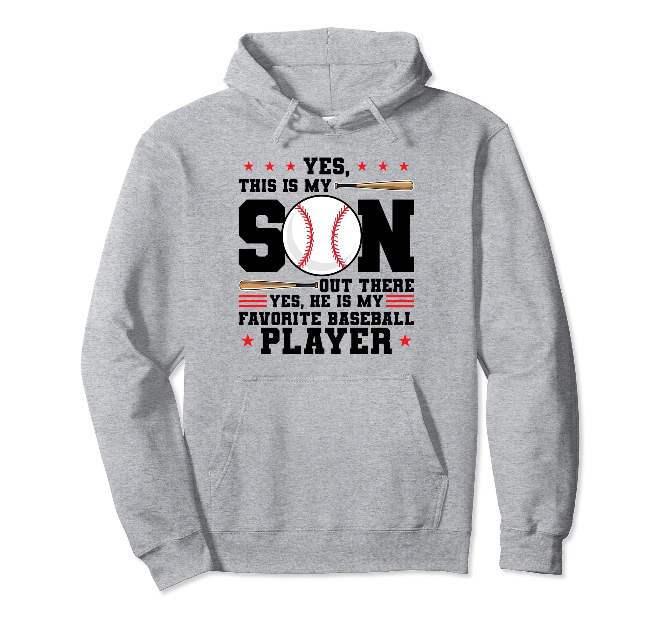 Yes This Is My Son He Is Baseball Player Hoodie - Unique Graphic Men Women - T-Shirt, Sweatshirt, Hoodie