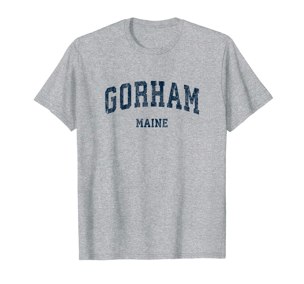 Gorham Maine Me Varsity Sports Navy T-Shirt - Novelty Apparel for Adults - T-Shirt, Sweatshirt, Hoodie