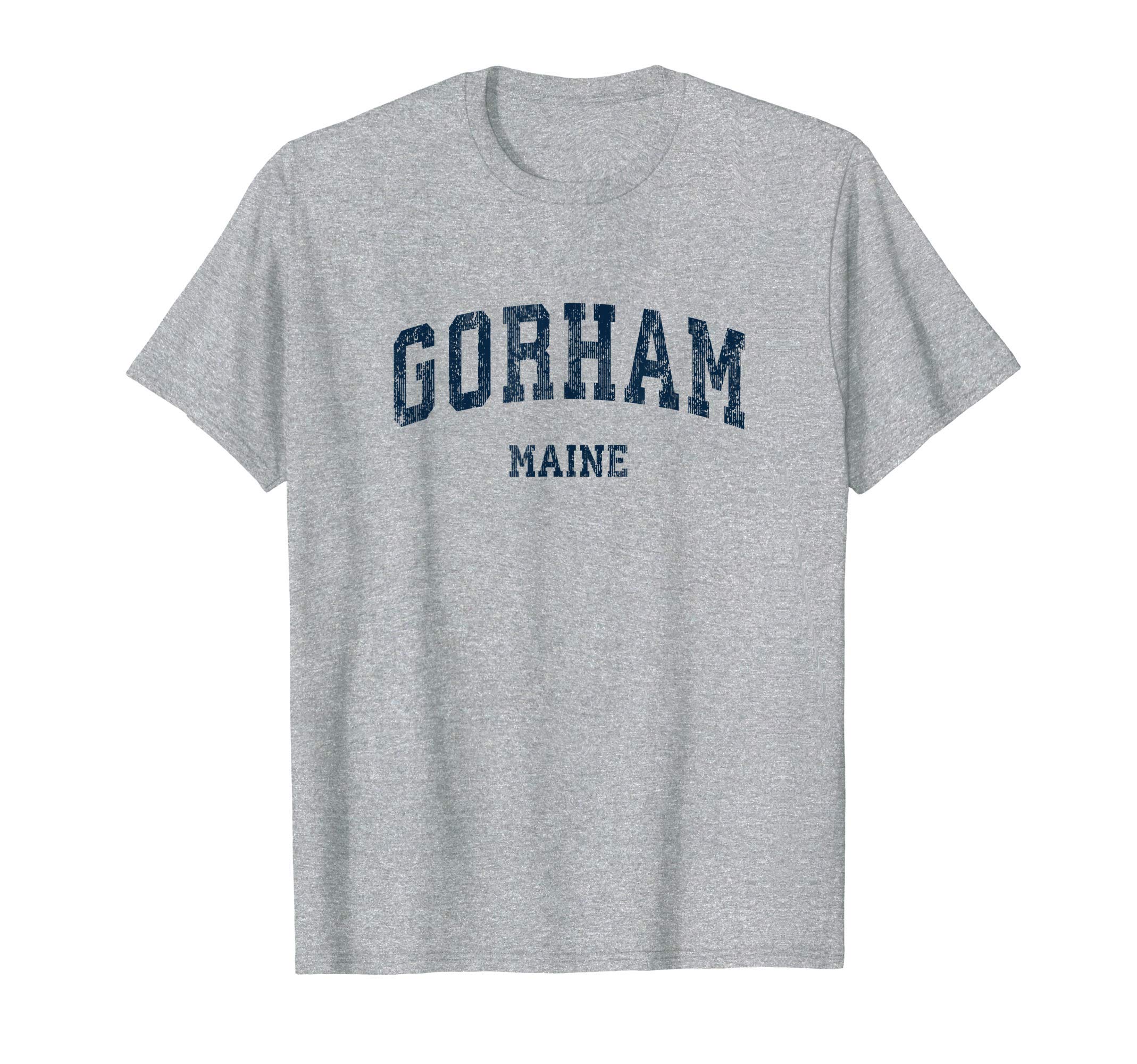 Gorham Maine Me Varsity Sports Navy T-Shirt - Novelty Apparel for Adults - T-Shirt, Sweatshirt, Hoodie