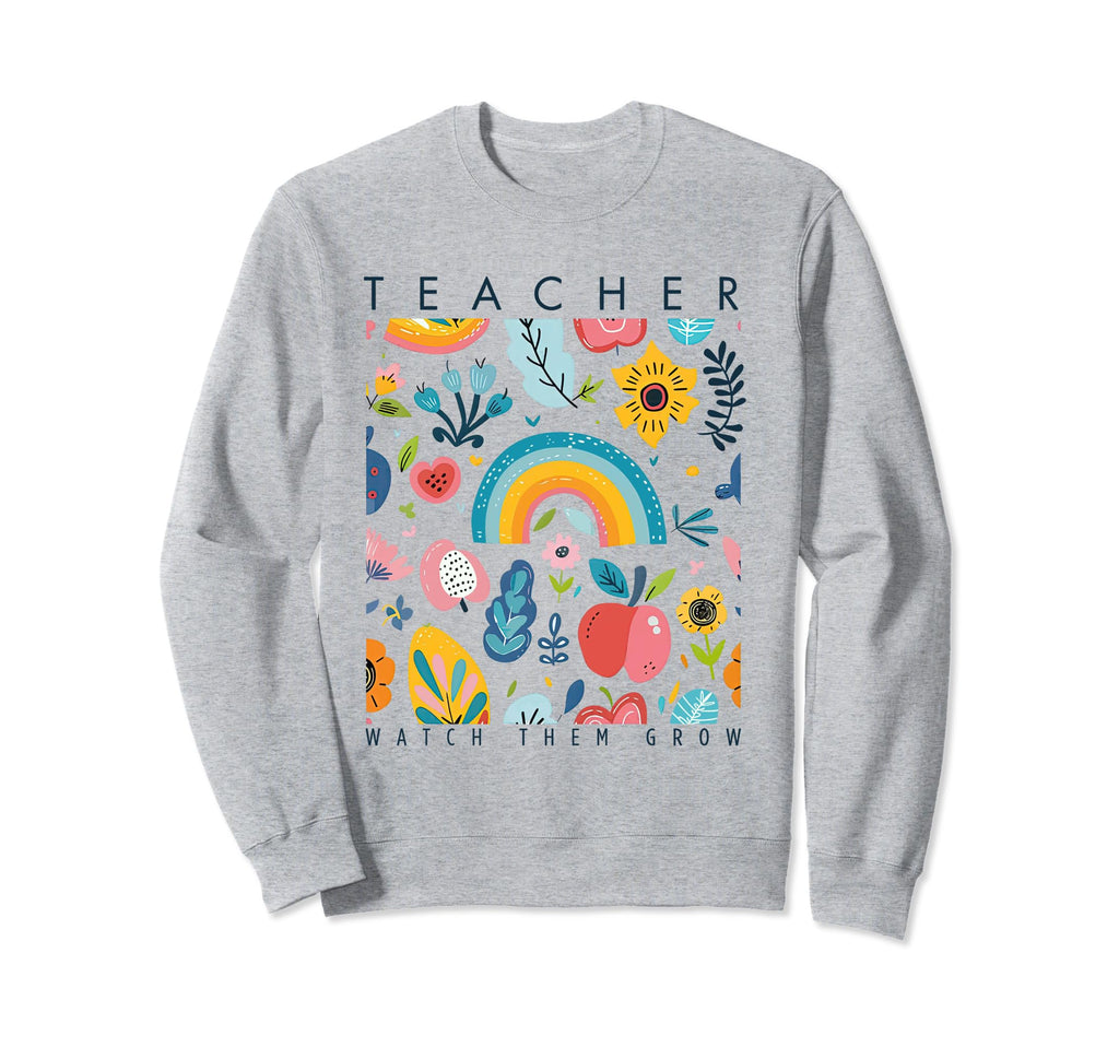 Teacher Boho Wildflower Birth Flower Sweatshirt - Unique Graphic Unisex - T-Shirt, Sweatshirt, Hoodie