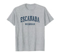Escanaba Michigan Mi Varsity Sports Navy T-Shirt - Minimalist Print Unisex - T-Shirt, Sweatshirt, Hoodie