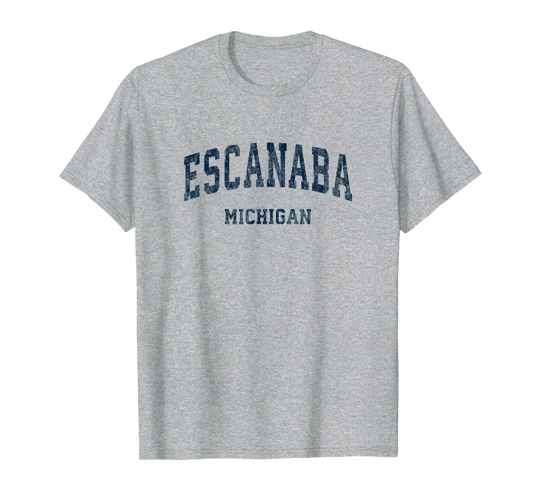 Escanaba Michigan Mi Varsity Sports Navy T-Shirt - Minimalist Print Unisex - T-Shirt, Sweatshirt, Hoodie