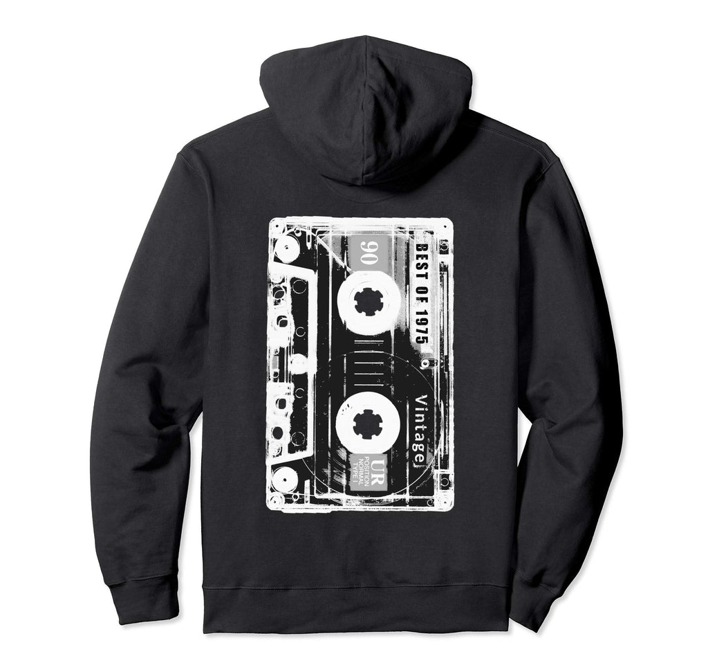 Best 1975 Cassette Tape Distressed Hoodie - Fun Novelty Design Unisex - T-Shirt, Sweatshirt, Hoodie