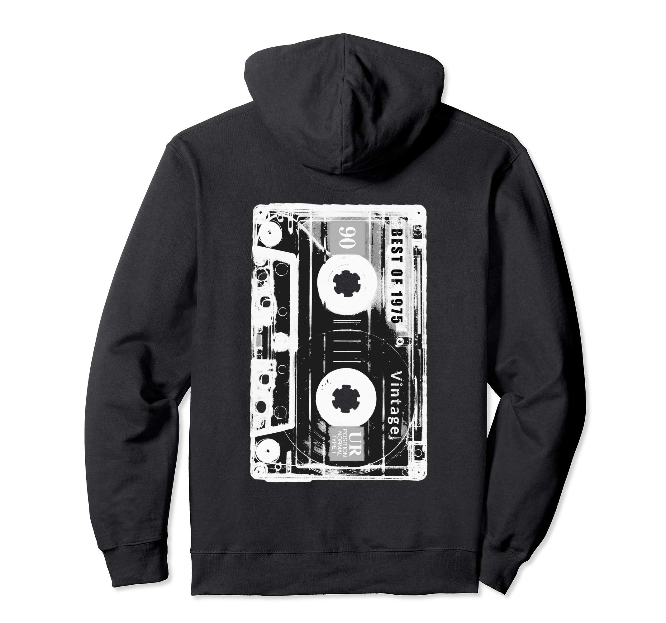 Best 1975 Cassette Tape Distressed Hoodie - Fun Novelty Design Unisex - T-Shirt, Sweatshirt, Hoodie