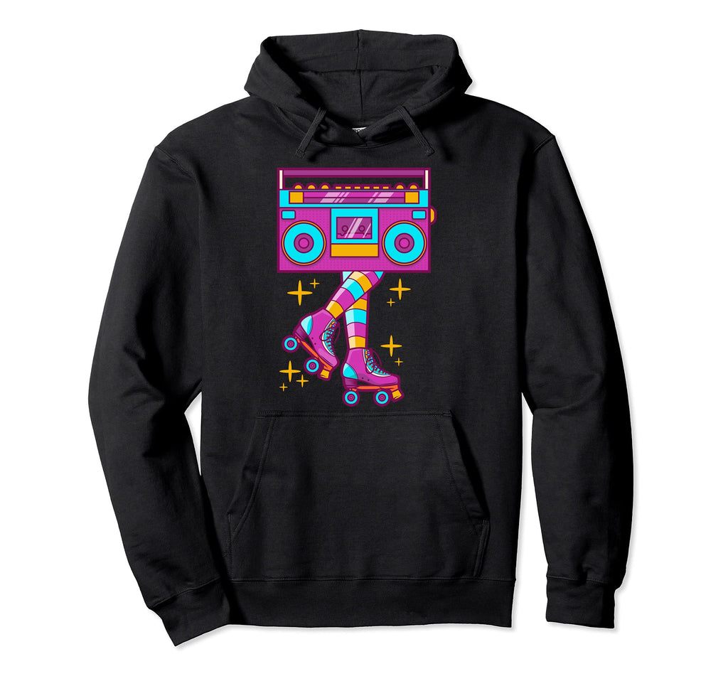 Rollerskates Funny 80S Roller Disco Hoodie - Custom Art Print Unisex - T-Shirt, Sweatshirt, Hoodie
