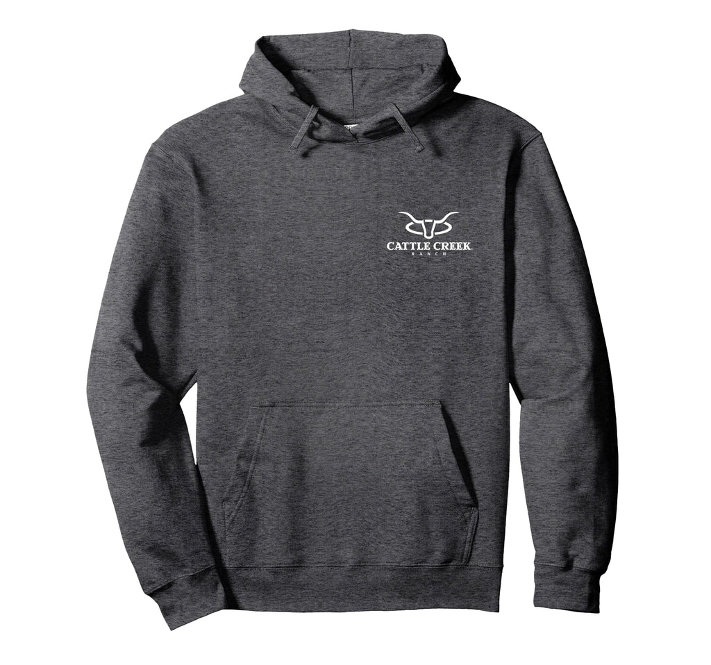 Cattle Creek Original White Logo Hoodie - Casual Everyday Wear for Adults - T-Shirt, Sweatshirt, Hoodie