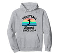 Volleyball Legend Since 2007 Sunset Hoodie - Fun Novelty Design for Adults - T-Shirt, Sweatshirt, Hoodie