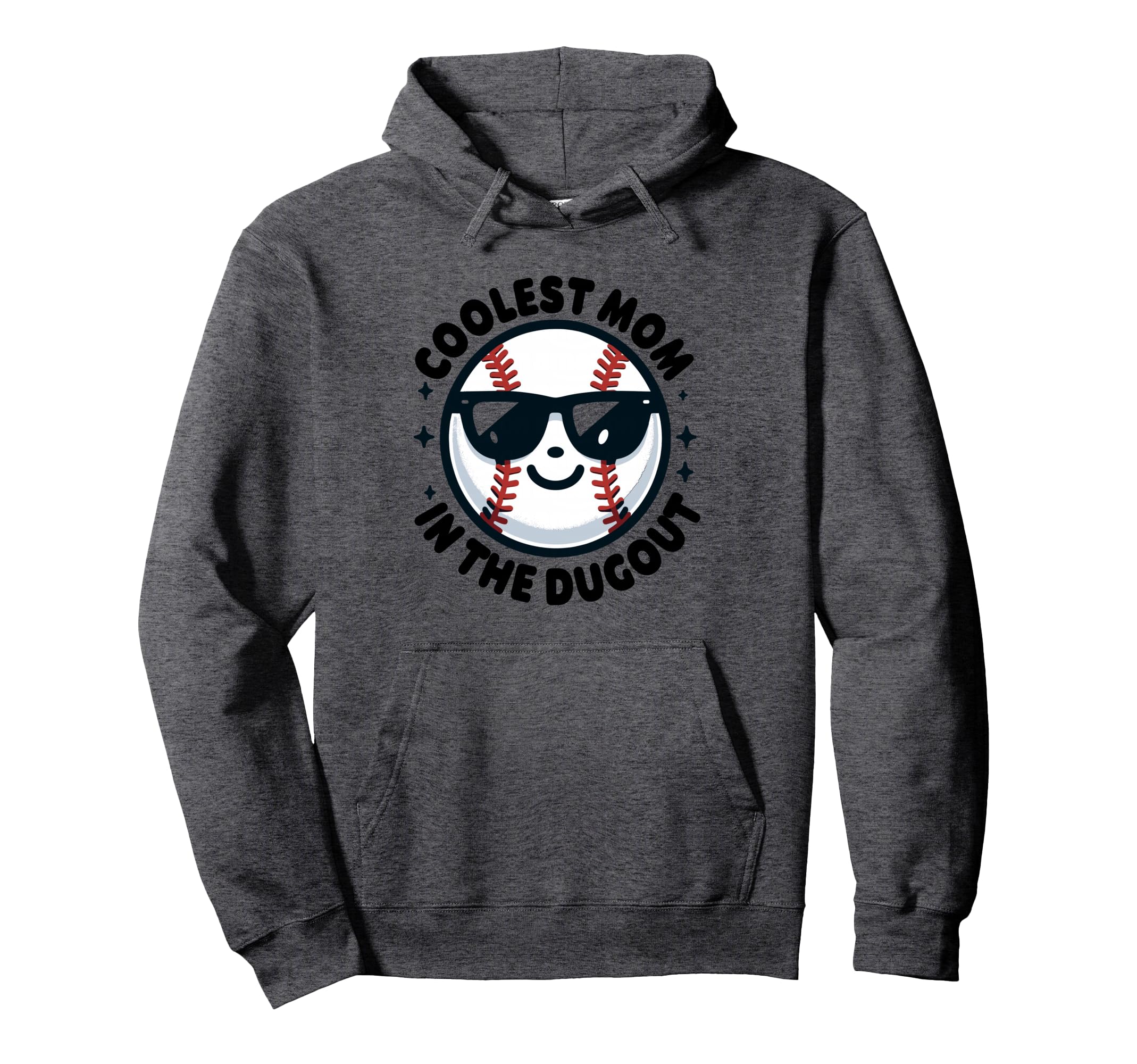 Coolest Mom Dugout Dugout Mom Baseball Hoodie - Graphic Print Unisex - T-Shirt, Sweatshirt, Hoodie