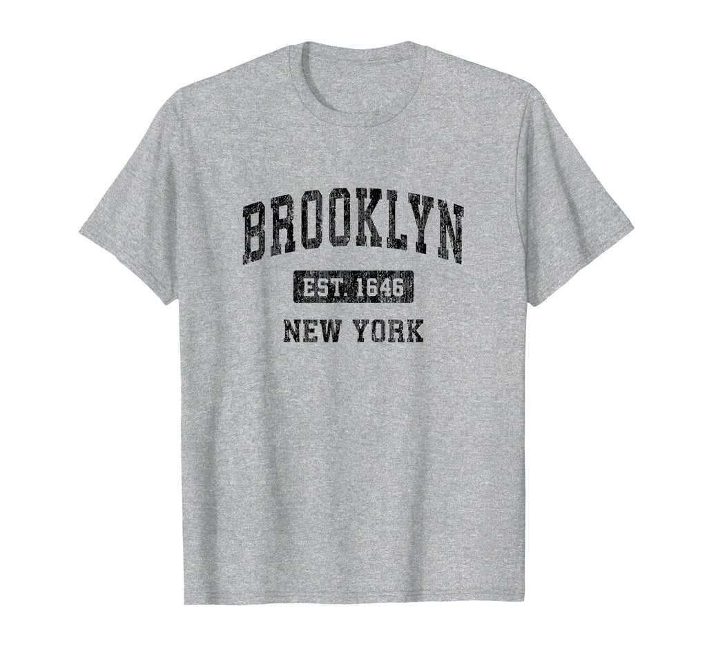 Brooklyn New York Ny Sports Black T-Shirt - Minimalist Print for Adults - T-Shirt, Sweatshirt, Hoodie