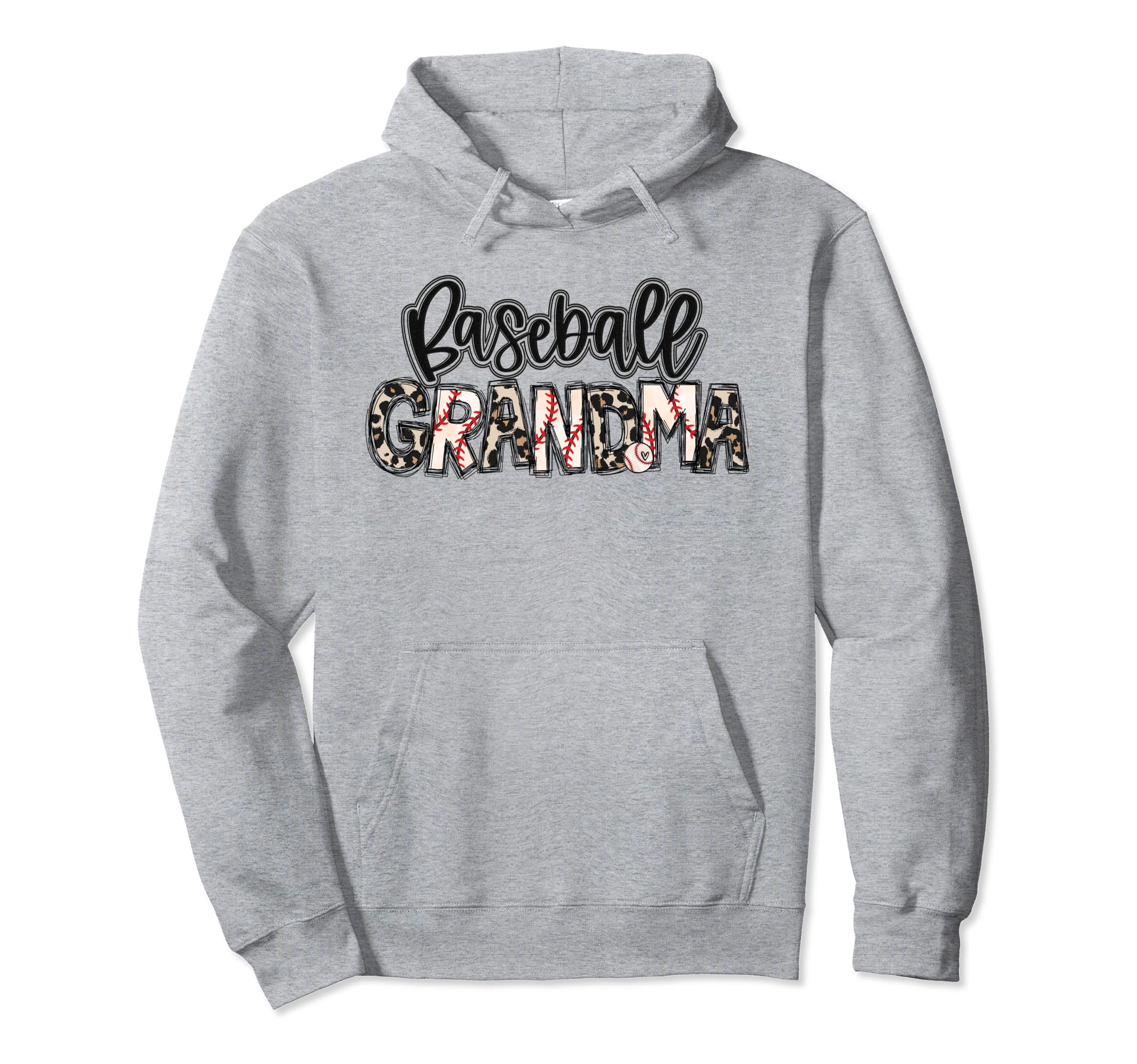 Baseball Grandma Leopard Proud Family Hoodie - Unique Graphic Men Women - T-Shirt, Sweatshirt, Hoodie