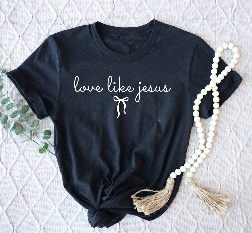 Love Like Jesus Black Trendy Christian Graphic - Adult & Kids T-Shirts, Sweatshirts & Hoodies apparel design preview 1