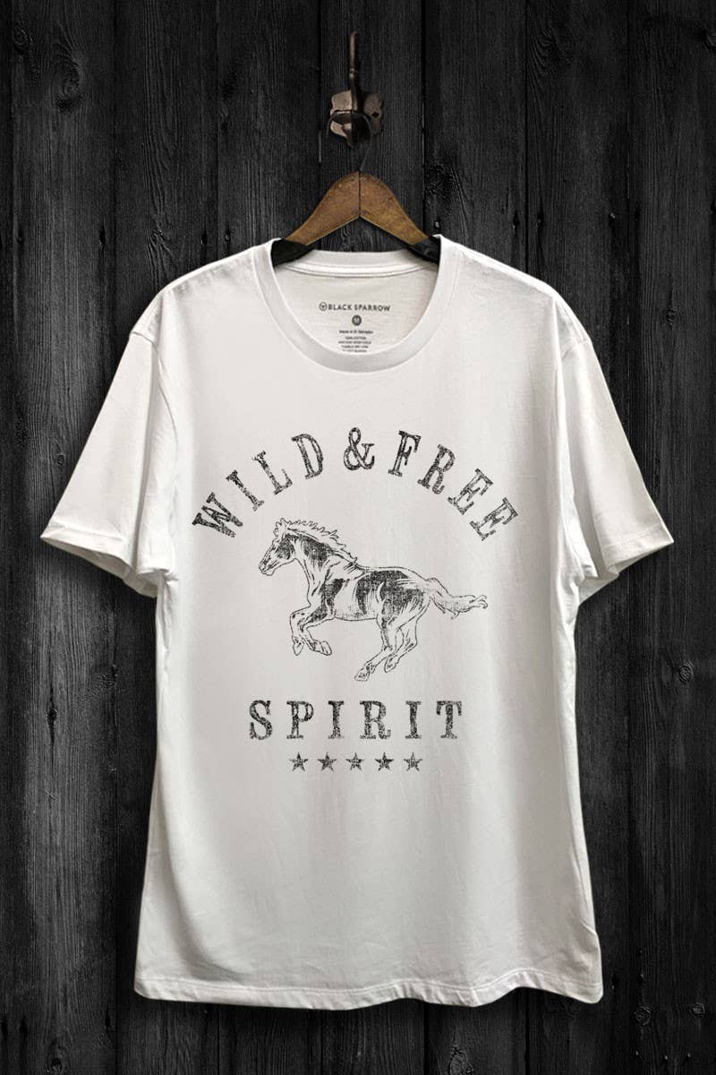 Wild and Free Spirit Horse Graphic Top - Adult & Kids T-Shirts, Sweatshirts & Hoodies apparel design preview 1