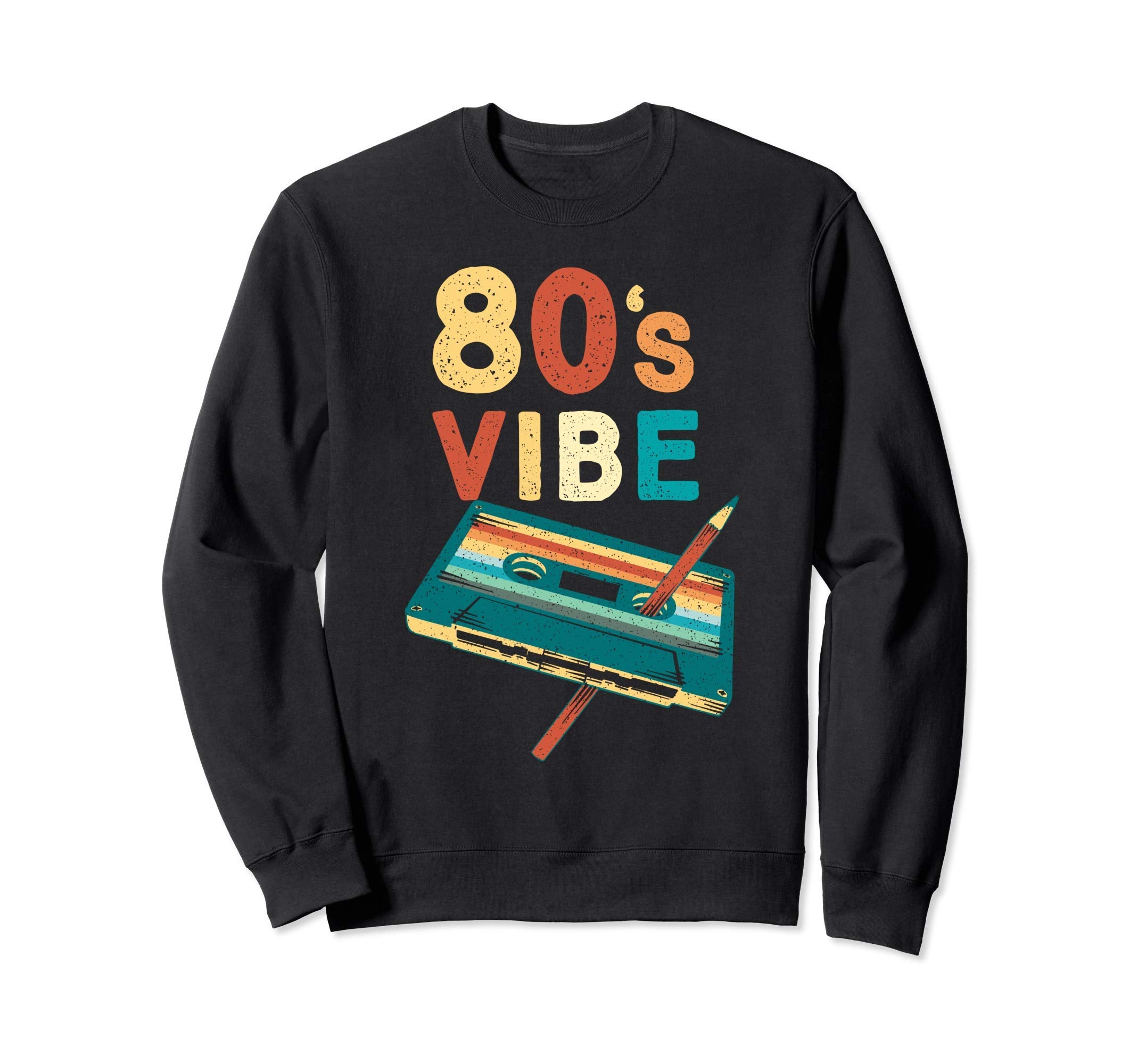 80S Vibe Music Cassette Tape Sweatshirt - Casual Everyday Wear Men Women - T-Shirt, Sweatshirt, Hoodie