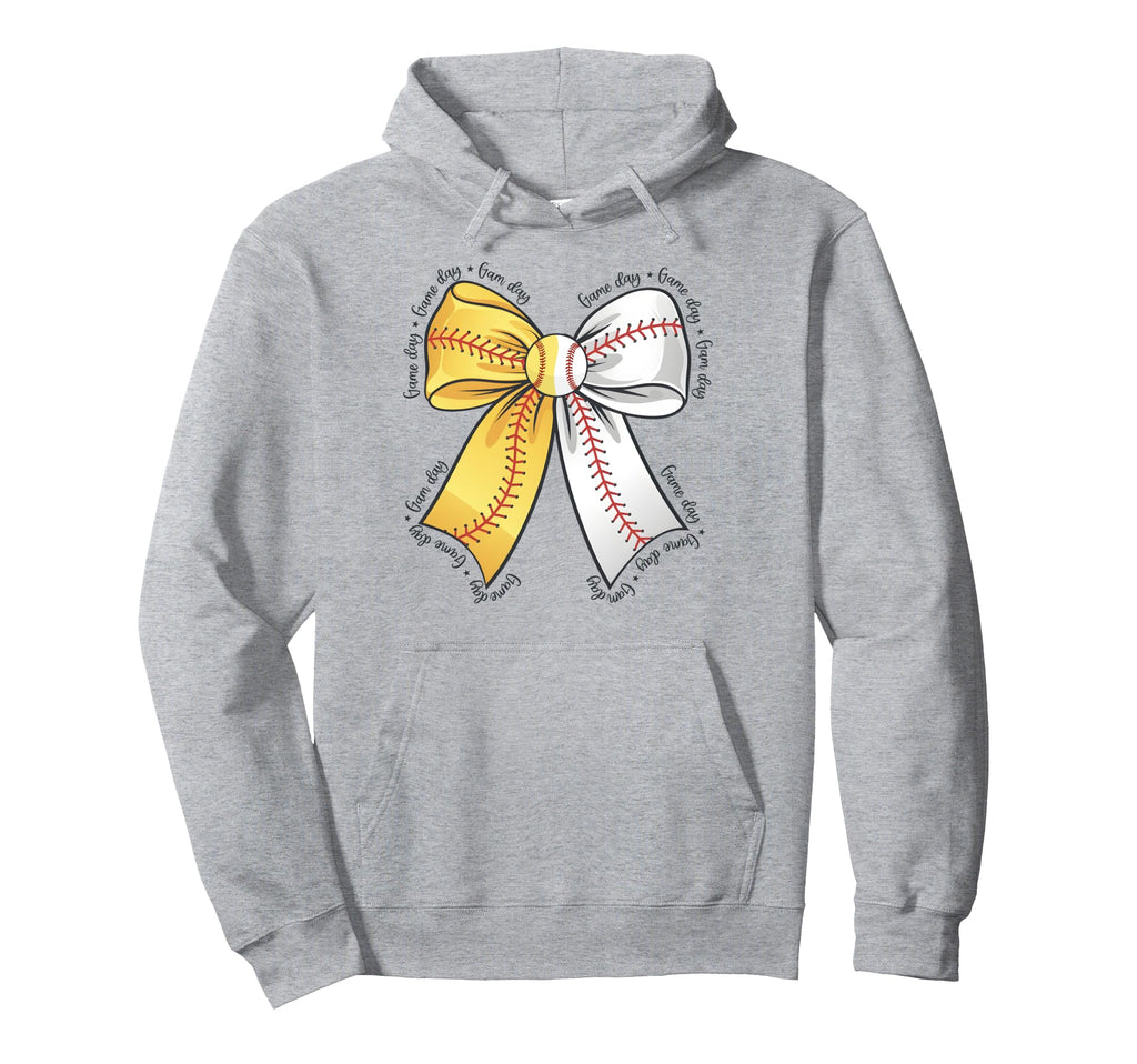 Softball Baseball Mom Coquette Bow Hoodie - Custom Art Print Men Women - T-Shirt, Sweatshirt, Hoodie
