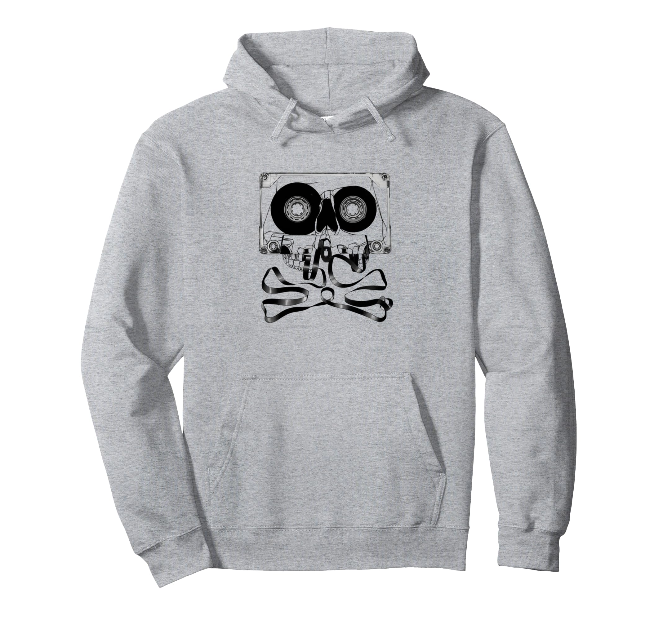 Cassette Tape Skull And Crossbones Hoodie - Streetwear Style for Adults - T-Shirt, Sweatshirt, Hoodie