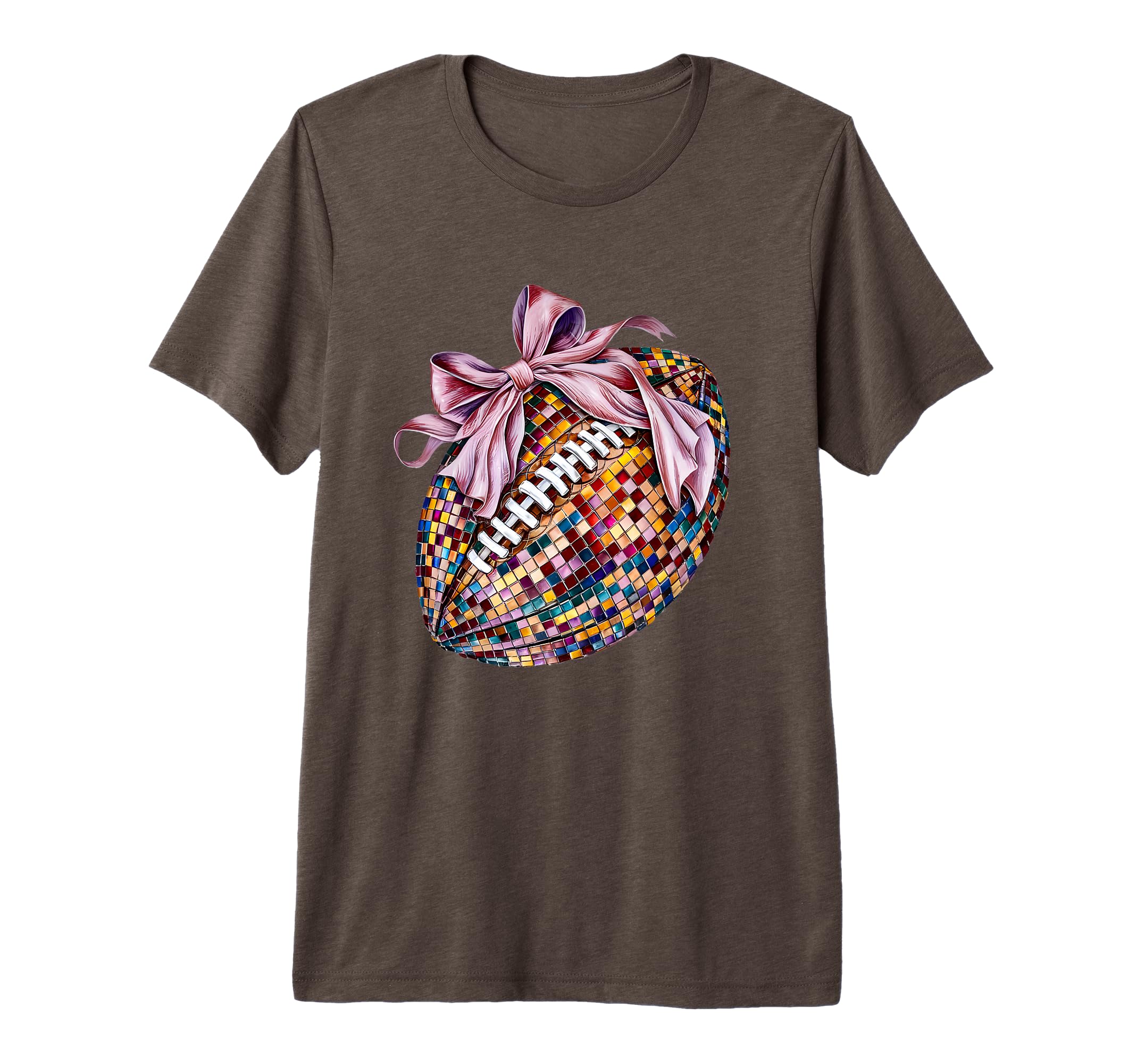 Bow Coquette Football Disco Ball Game T-Shirt - Novelty Apparel Men Women - T-Shirt, Sweatshirt, Hoodie