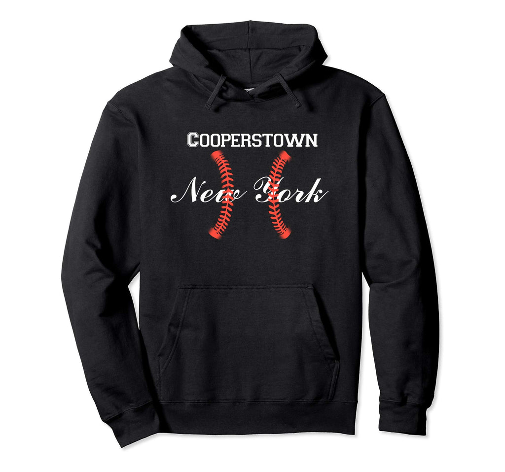 Cooperstown New York Baseball Hoodie - Fun Novelty Design Men Women - T-Shirt, Sweatshirt, Hoodie