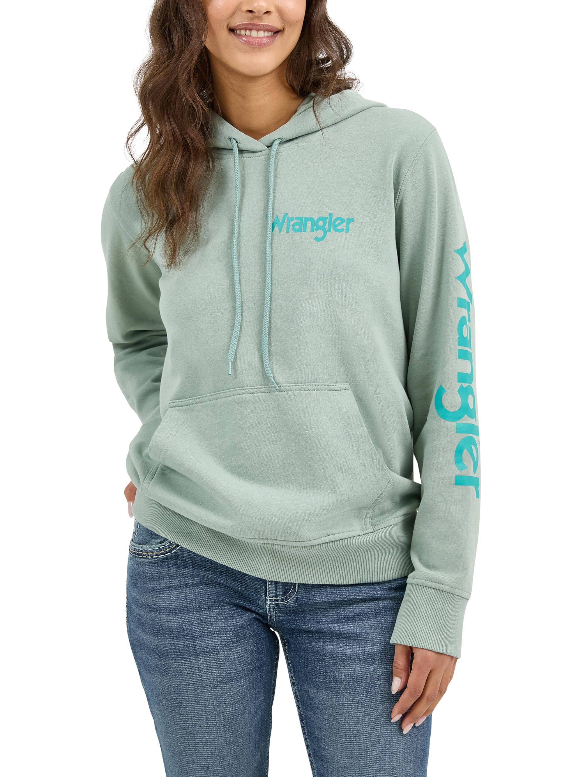 Wrangler Womens Logo Hoodie - Custom Art Print Men Women - T-Shirt, Sweatshirt, Hoodie