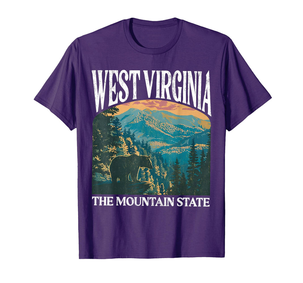 West Virginia Bear Mountain T-Shirt - Fun Novelty Design for Adults - T-Shirt, Sweatshirt, Hoodie
