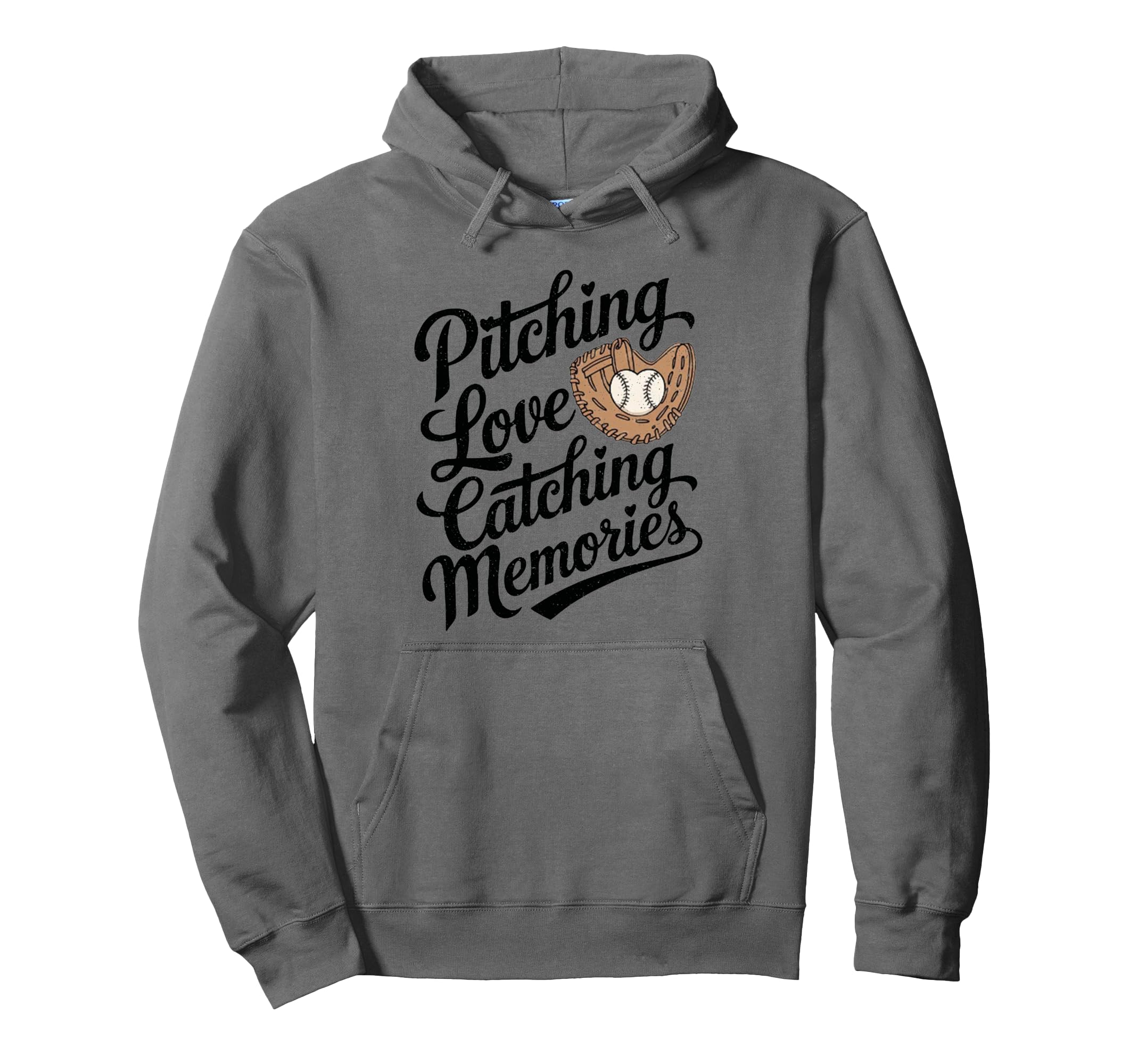 Pitching Love Catching Memories Hoodie - Fun Novelty Design Unisex - T-Shirt, Sweatshirt, Hoodie