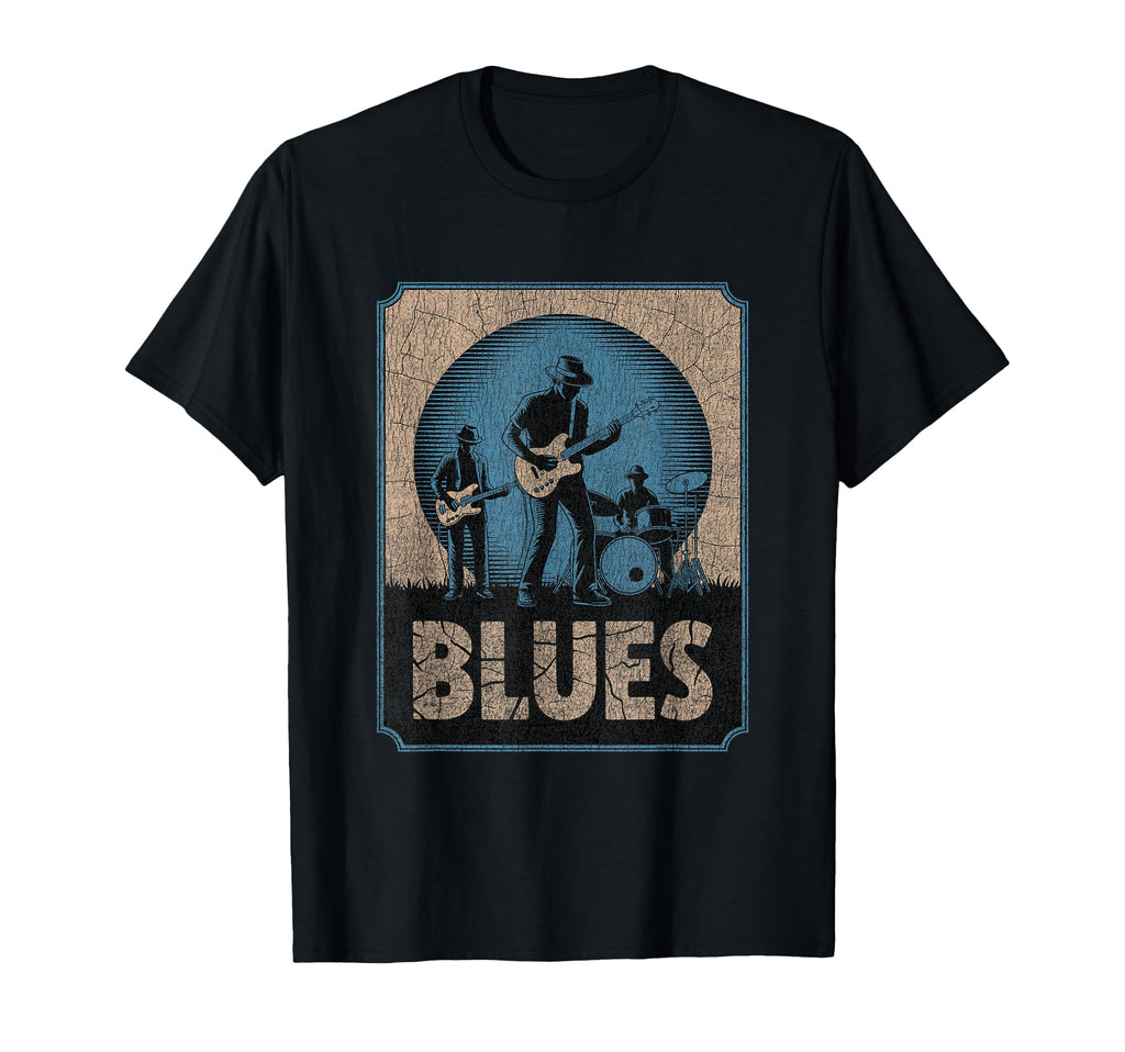 Electric Guitar Blues Band Music T-Shirt - Minimalist Print Unisex - T-Shirt, Sweatshirt, Hoodie